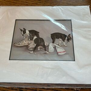 Darlene Wilson Art Print Listing - Boston Terrier Black and White